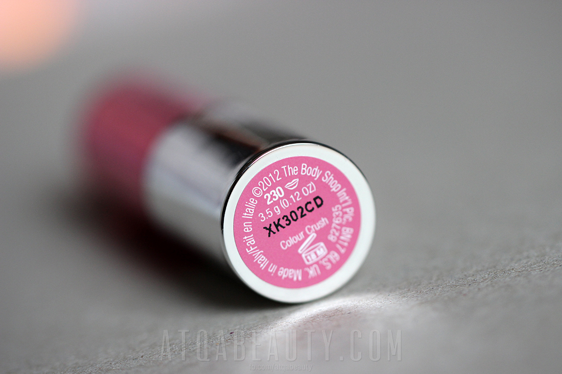 The Body Shop • Color Crush Lipstick • 230 Rush of Pink