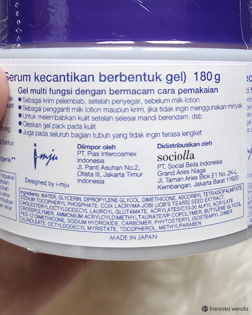 Hatomugi Skin Conditioning Gel Review fransiska wenda