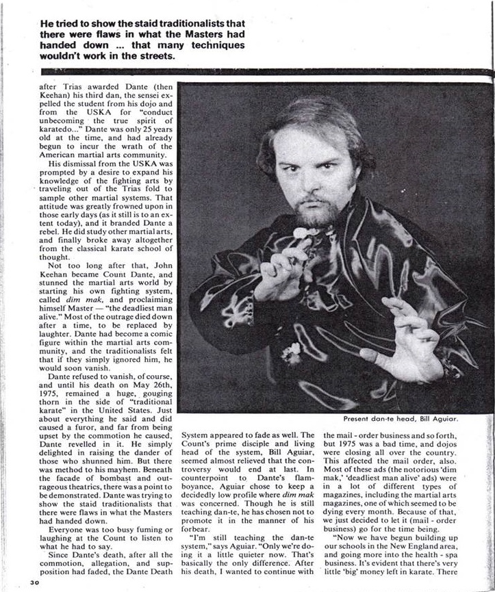 Kenpo Notes Count Dante article