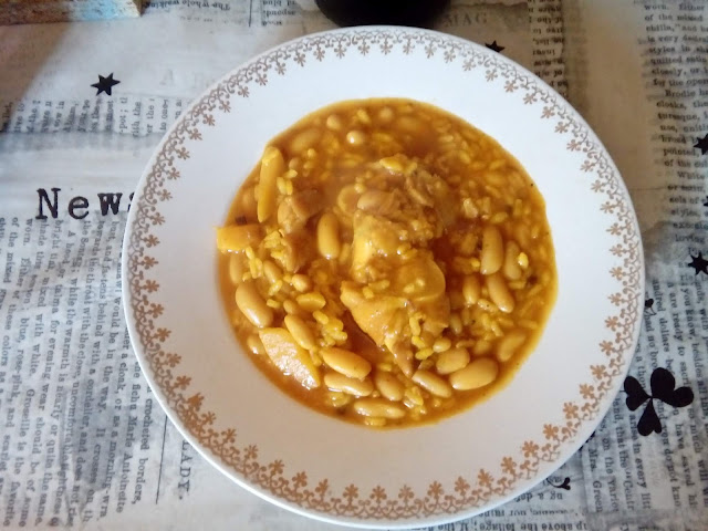 Arroç amb fesols i naps (Arroz con alubias y nabos)