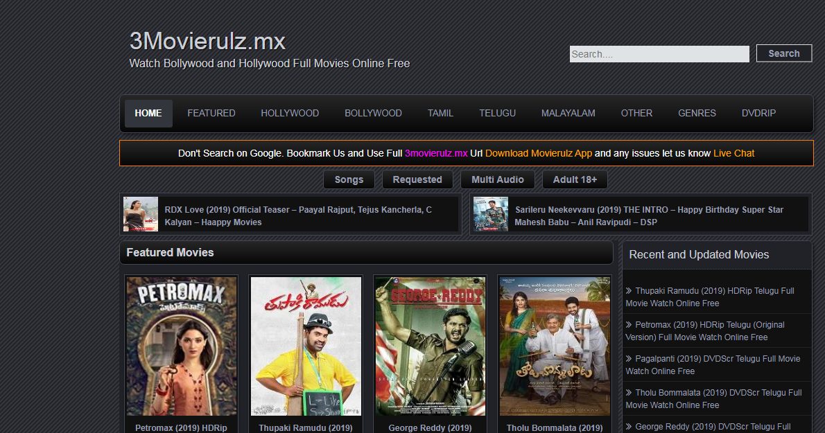 Movierulz ek illegal Movie download and online dekhna ka website hai.