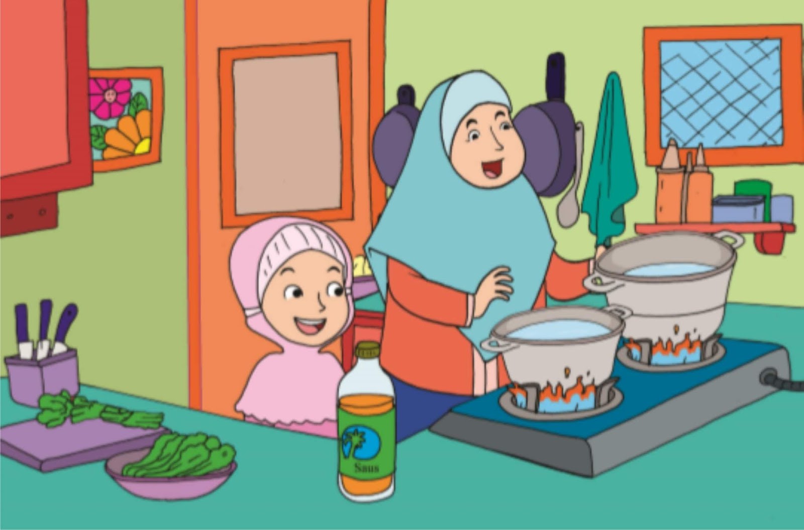  Ibu  Memasak Di Dapur Desainrumahid com