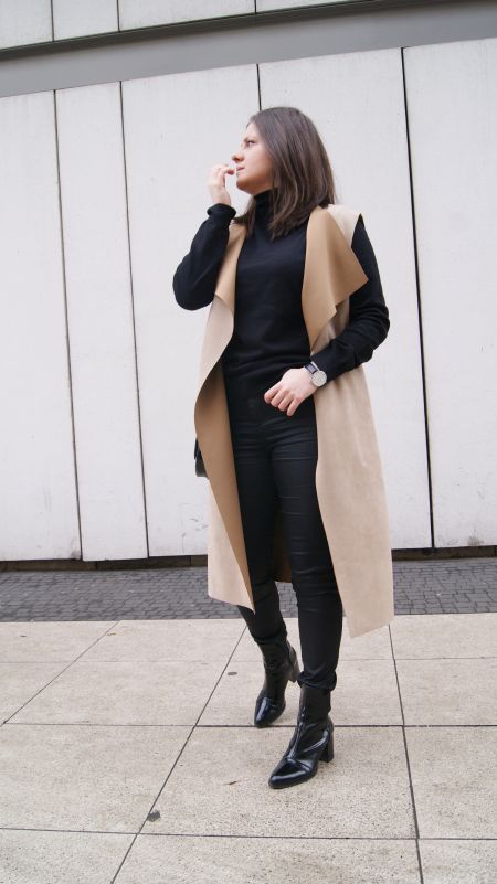 Outfit | Long Suede Vest