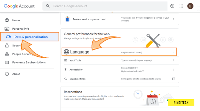 How to change to local language on all google accounts - ri-Techno