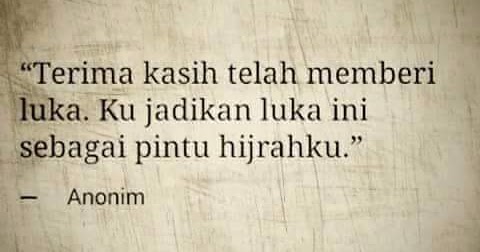 Terima Kasih Kerana Telah Memberi Luka...