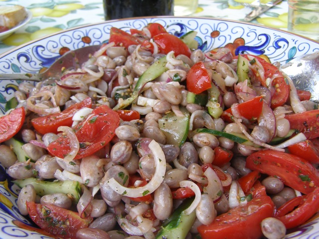 Recipe: Cranberry Bean Salad - Insalata di Fagioli Borlotti 