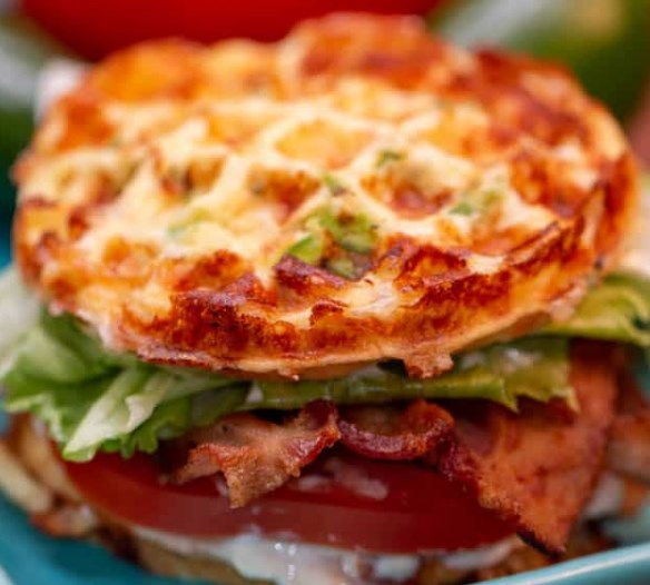KETO BLT CHAFFLE SANDWICH #diet #healthy KETO BLT CHAFFLE SANDWICH #diet #healthy