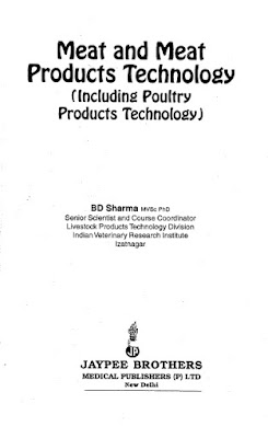 Meat and Meat Products Technology Including Poultry Products Technology