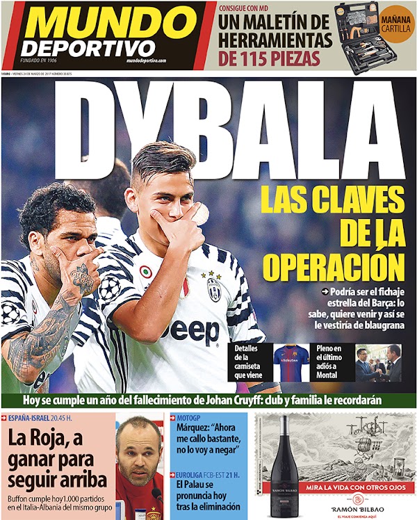 FC Barcelona, Mundo Deportivo: "Dybala, las claves de la operación"