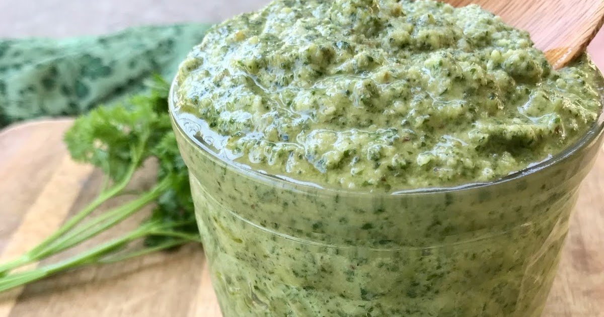Savory Moments Parsley and sage walnut pesto
