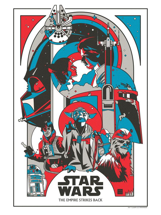 The Blot Says...: Star Wars: The Empire Strikes Back “Energy Binds Us”  Screen Print by Danny Haas x Dark Ink Art