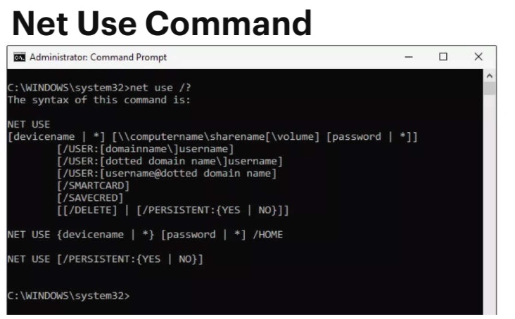 NETWORKING COMMANDS FOR WINDOWS ADMINISTRATION