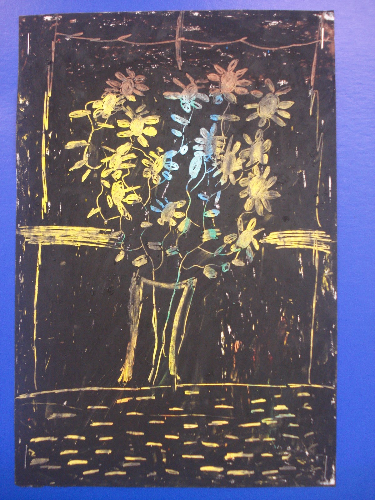 Andrea Ferrari Studio Art 2011 Grade 1 Crayon Etching