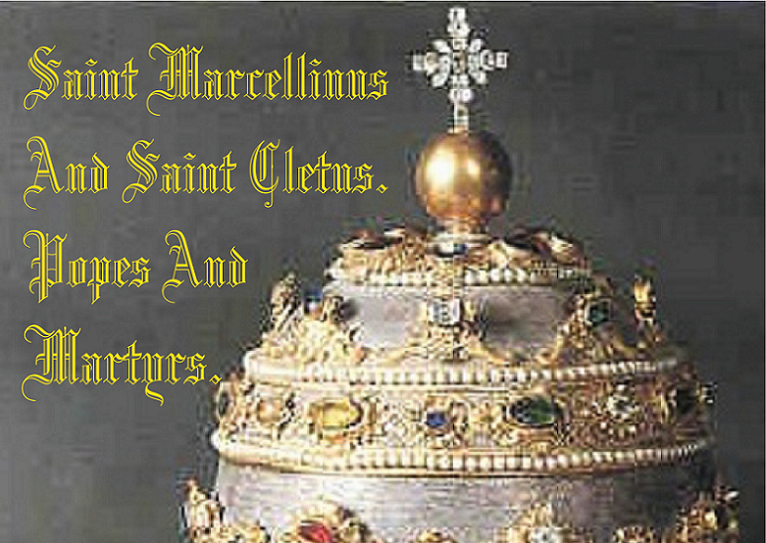 ZEPHYRINUS. Saint Cletus And Saint Marcellinus. Popes And Martyrs