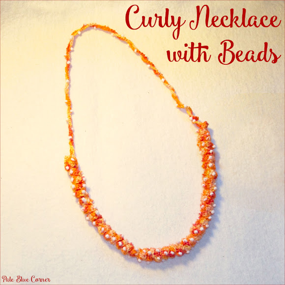 Curly Crochet Necklace with Beads