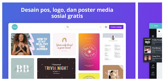 2. Canva - Buat CV daftar riwayat hidup di Canvs