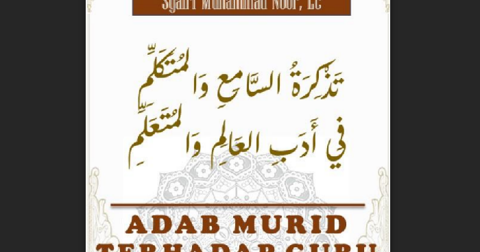 Jangan Lupakan Adab Murid Terhadap Guru (Ebook PDF Download)