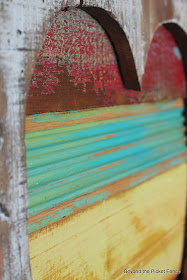 reclaimed wood, painted salvaged wood heart art http://bec4-beyondthepicketfence.blogspot.com/2014/02/reclaimed-wood-heart-art.html