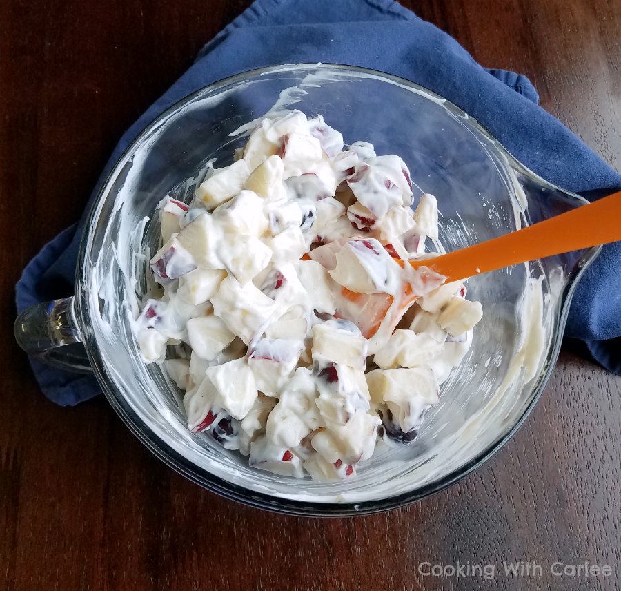 Cooking With Carlee Apple Salad with Honey Yogurt Dressing