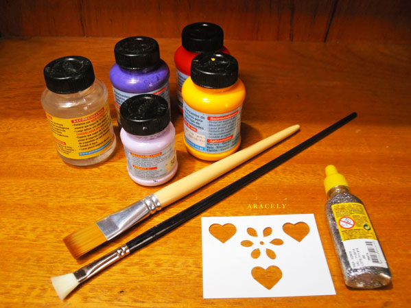 como craquelar una caja de madera morada