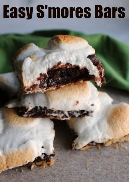 Enjoy the goodness of s'mores without the campfire! These easy bars just take a few ingredients and hardly any prep. You'll be enjoying your sweet treat in no time! Enjoy the goodness of s'mores without the campfire! These easy bars just take a few ingredients and hardly any prep. You'll be enjoying your sweet treat in no time!