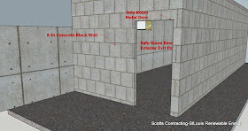 CAD Design by Scotty-Safe Room CMU Basement Steel Door Location