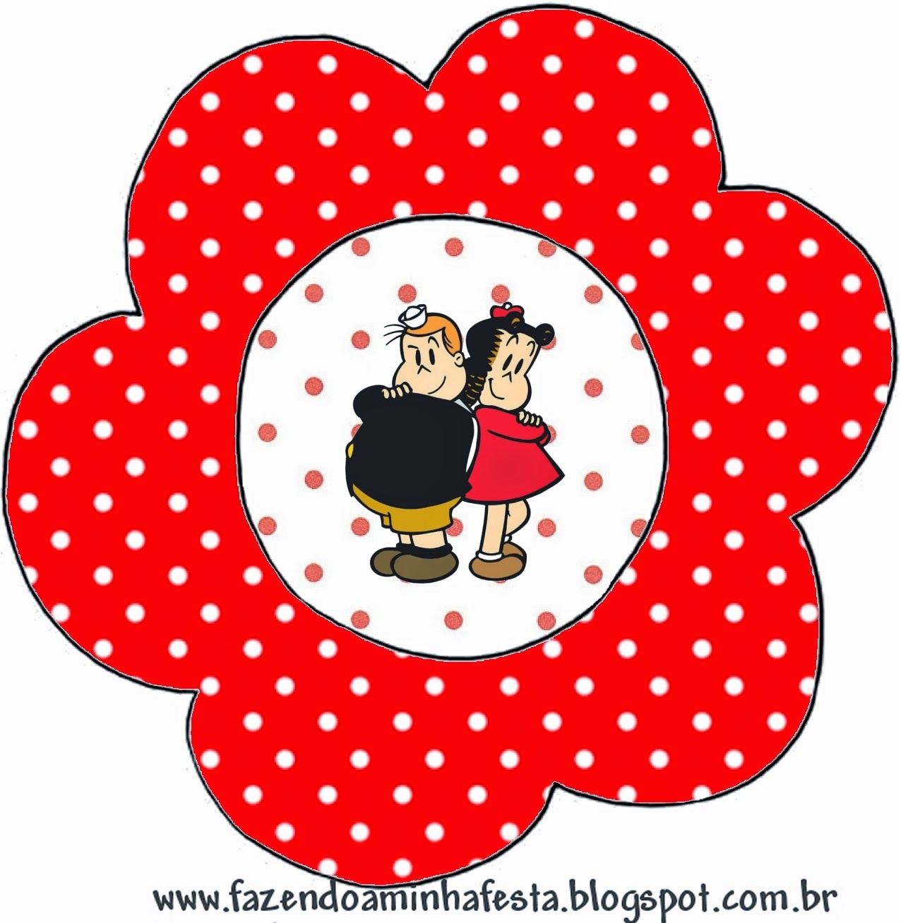 La Pequeña Lulú: Invitaciones para Cumpleaños para Imprimir Gratis. Tarjeta con forma de flor de La Pequeña Lulú.