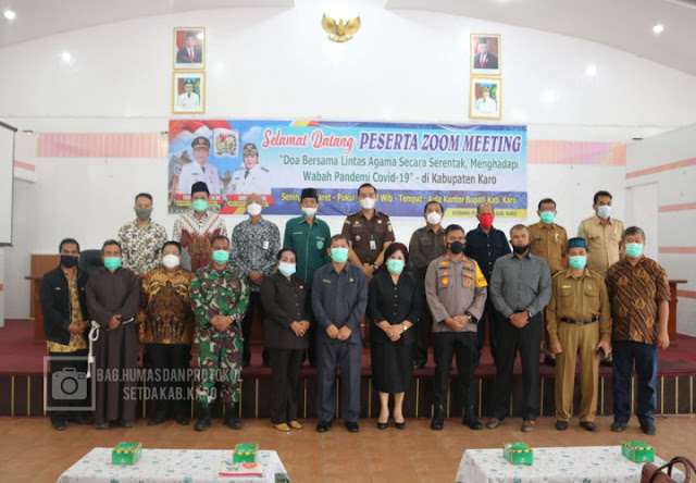 Bupati dan Forkopimda serta Tokoh Agama Kabupaten Karo Doa Bersama Lintas Agama