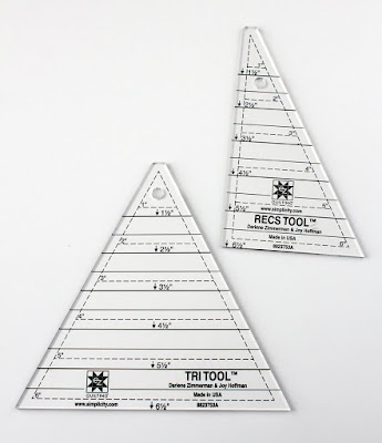 Tips for using Tri-Recs rulers and a fun pinwheel block tutorial