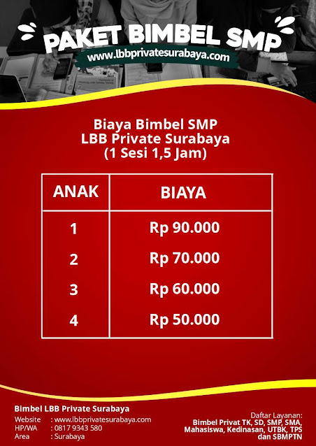 Paket Les Privat SMP Surabaya oleh LBB Private Surabaya
