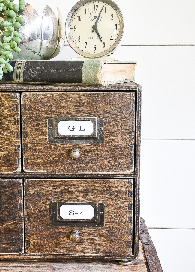 How to Make a Card Catalog From An IKEA Moppe Little House of Four