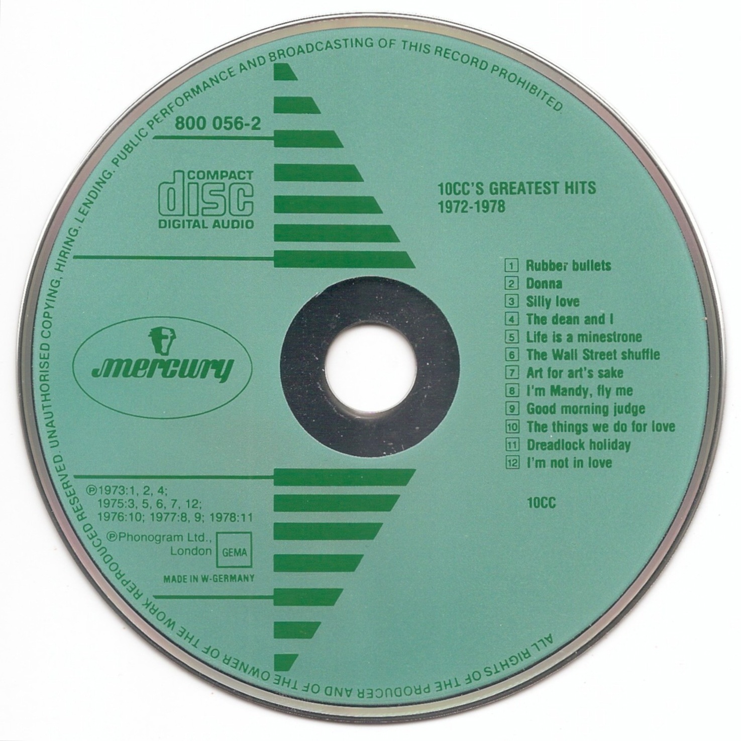 The First Pressing CD Collection 10cc Greatest Hits 19721978 The First Pressing CD Collection 10cc Greatest Hits 19721978