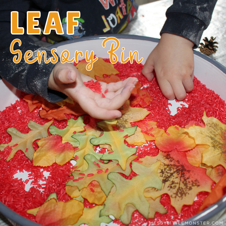 leaf sensory bin