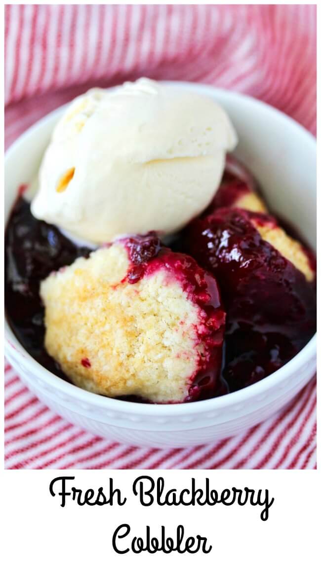 Blackberry Cobbler with vanilla ice cream Blackberry Cobbler with vanilla ice cream