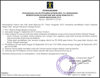 formasi cpns 2013 untuk SMK