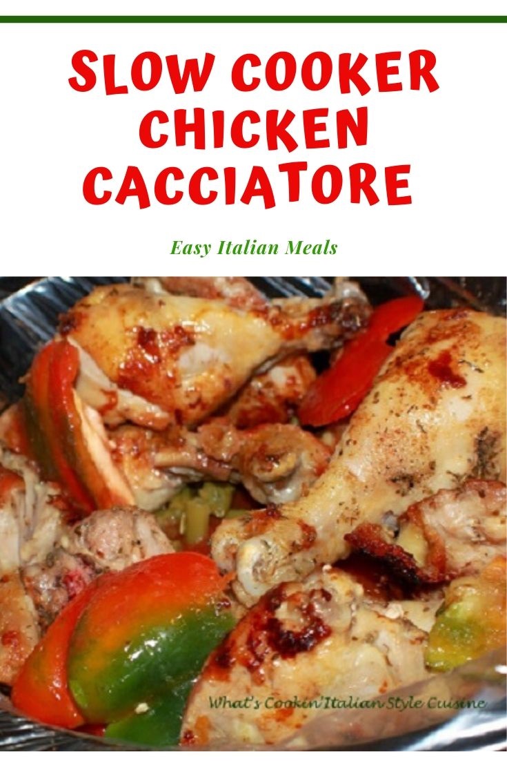 Slow Cooker Chicken Cacciatore Recipe What's Cookin' Italian Style