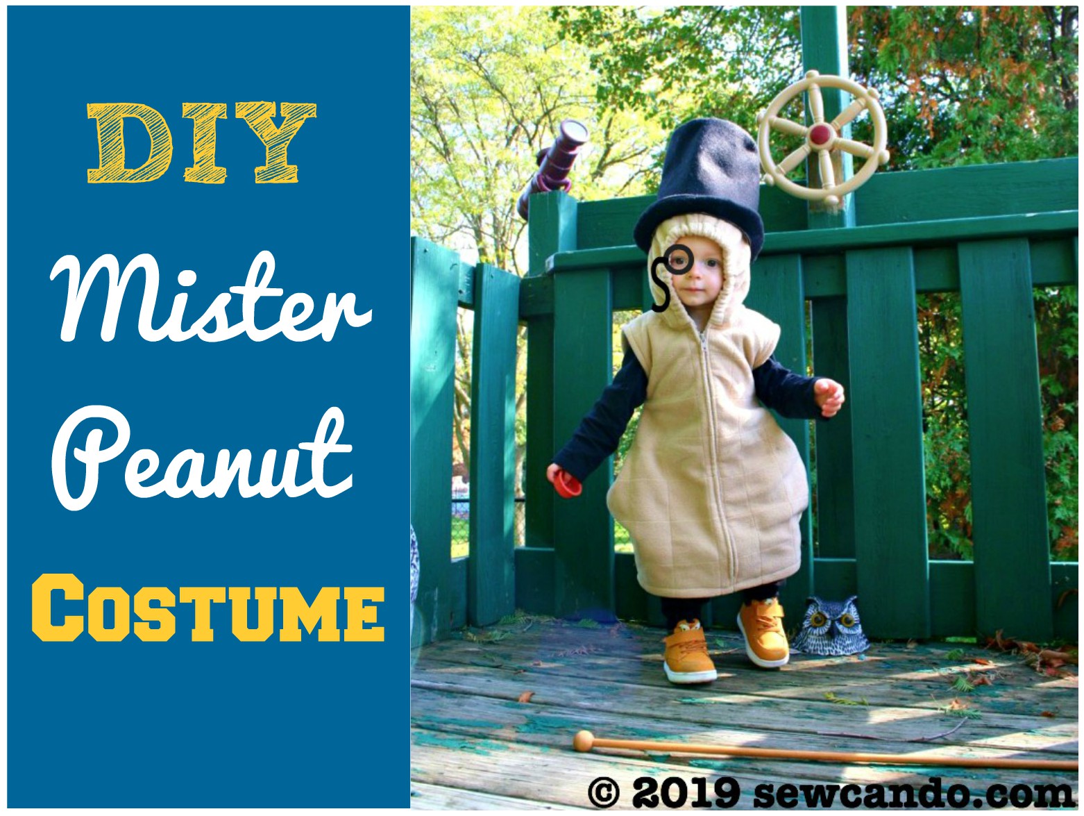 Sew Can Do DIY Halloween Costume Baby Mr. Peanut