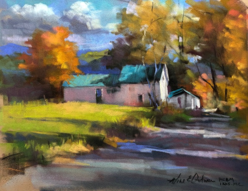 Aline Ordman Art pastels on velour