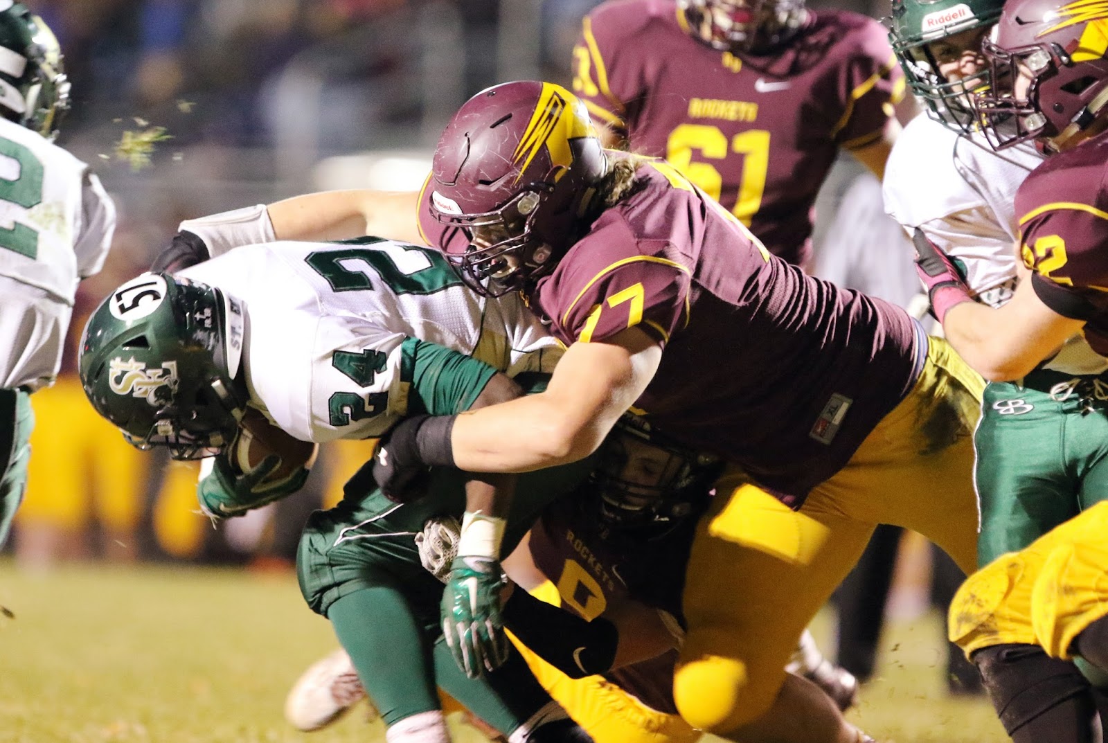 Mark Kodiak Ukena IHSA Varsity Football 4A Playoffs St. Edward vs