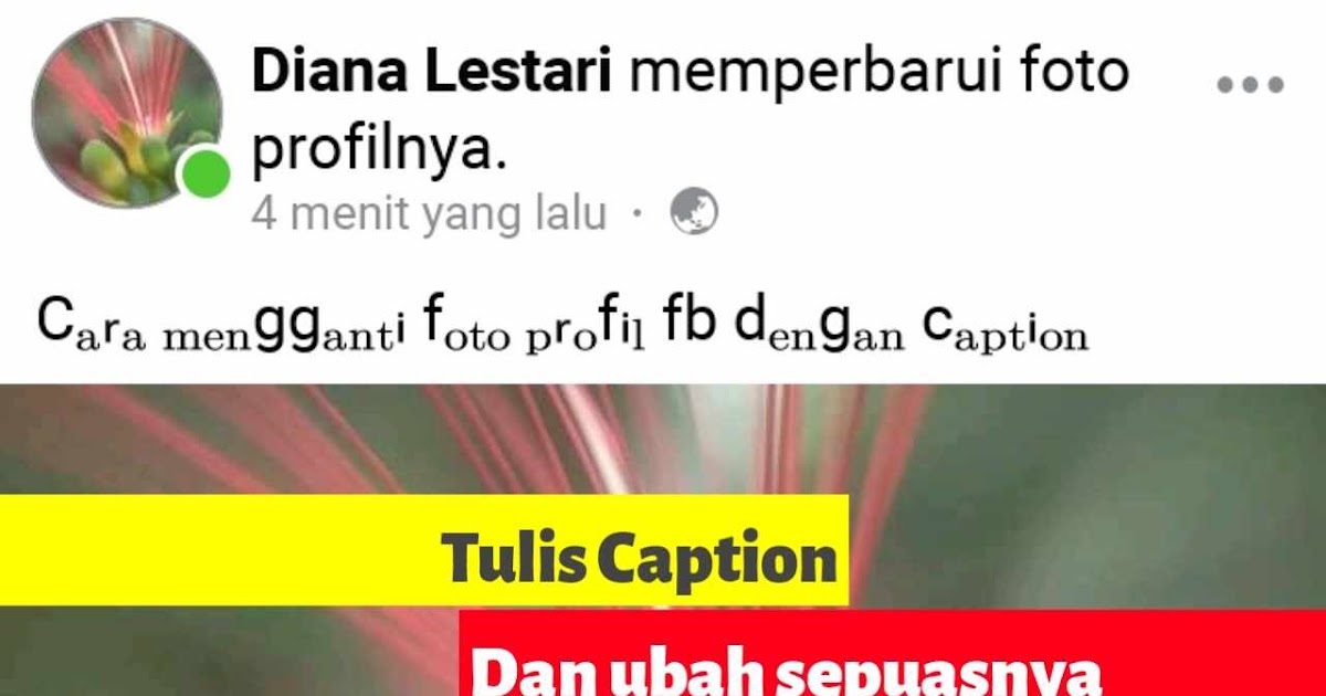 Cara Mengganti Foto Profil Fb Dengan Caption Cara Mengganti Foto Profil Fb Dengan Caption