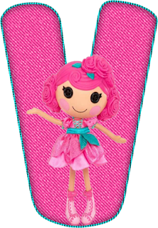 Abecedario Rosado Lalaloopsy. Pink Alphabet Lalaloopsy.