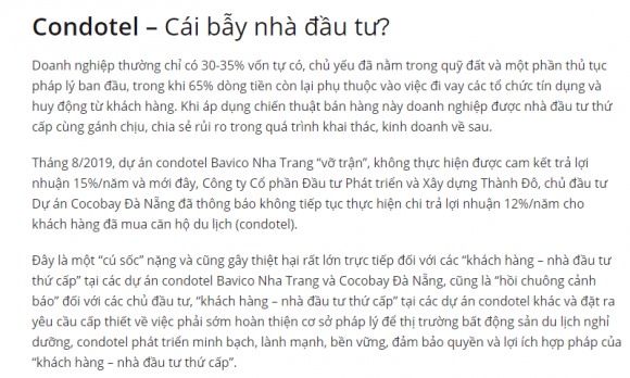 Câu chuyện Condotel lừa dối khách hàng để trở thành đại gia BĐS Việt?