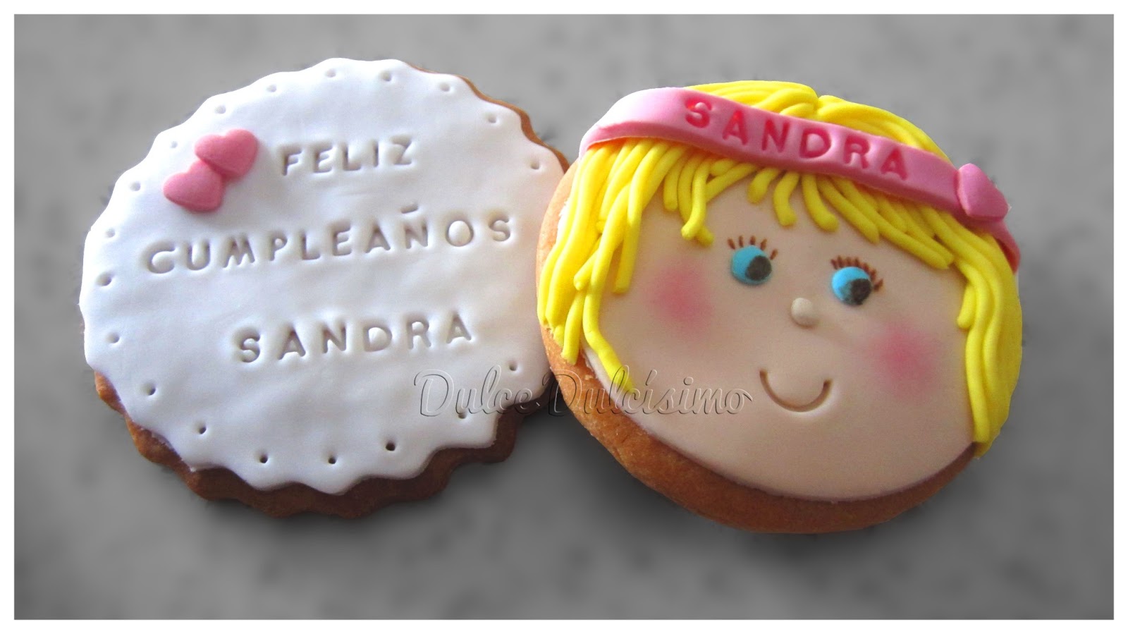 Dulce Dulcísimo Regadera de Galletas de Cumpleaños para Sandra