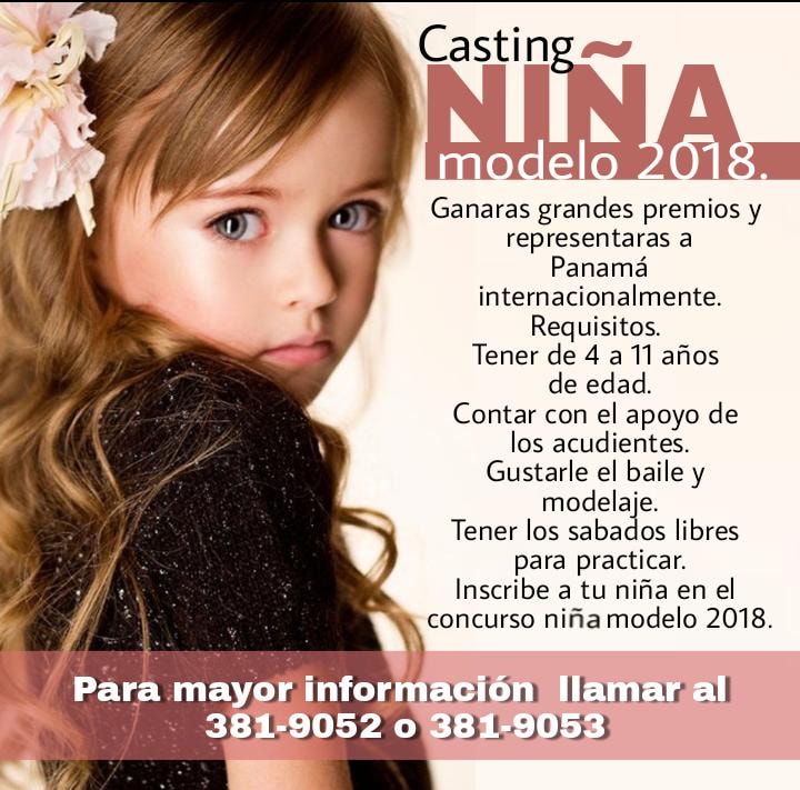 CASTING NIÑA MODELO PANAMÁ 2018