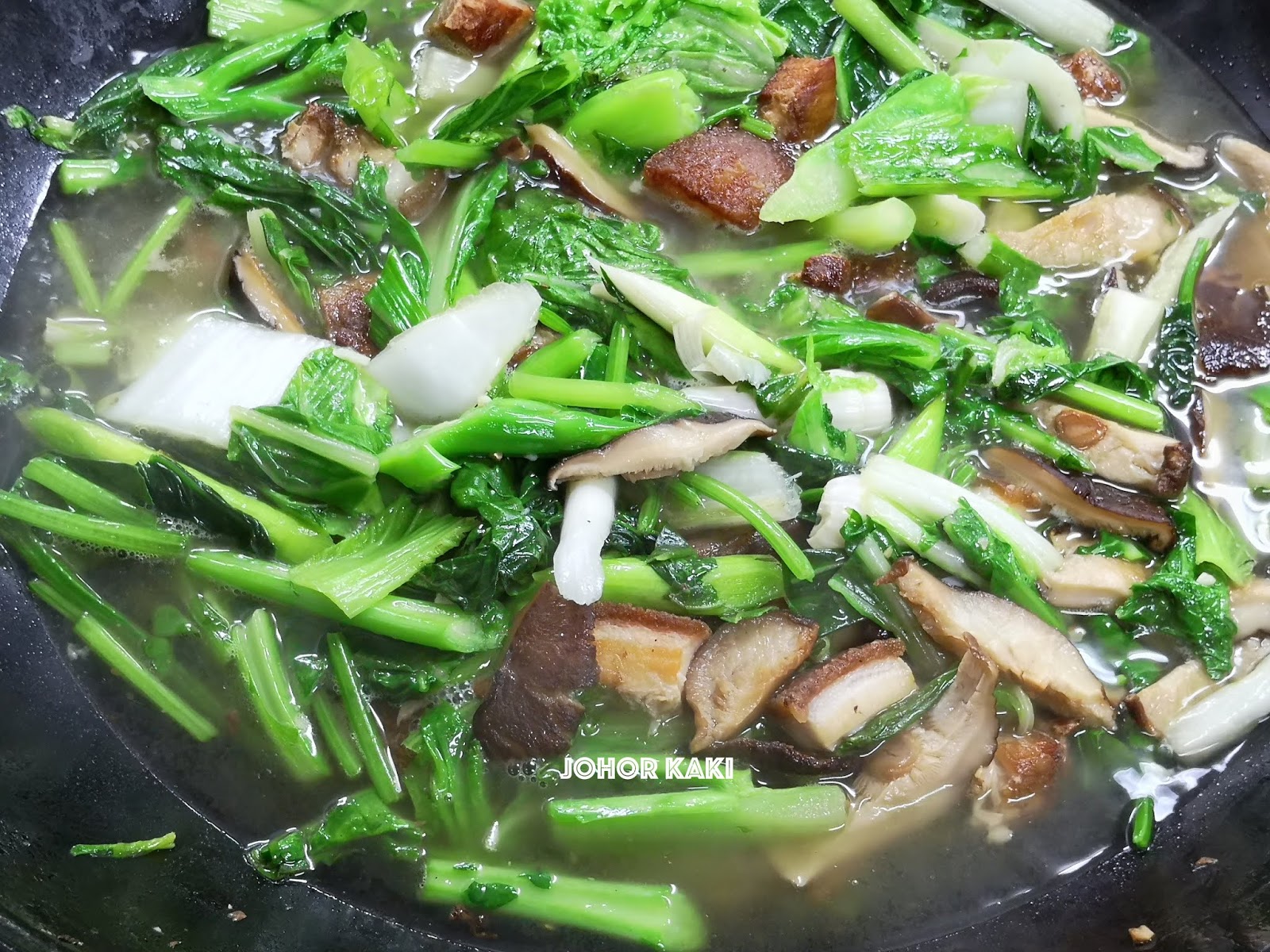 Layer squares seven recipelion Teochew 7 Vegetables Dish on Chinese New Year Renri @ Ah Orh Seafood in