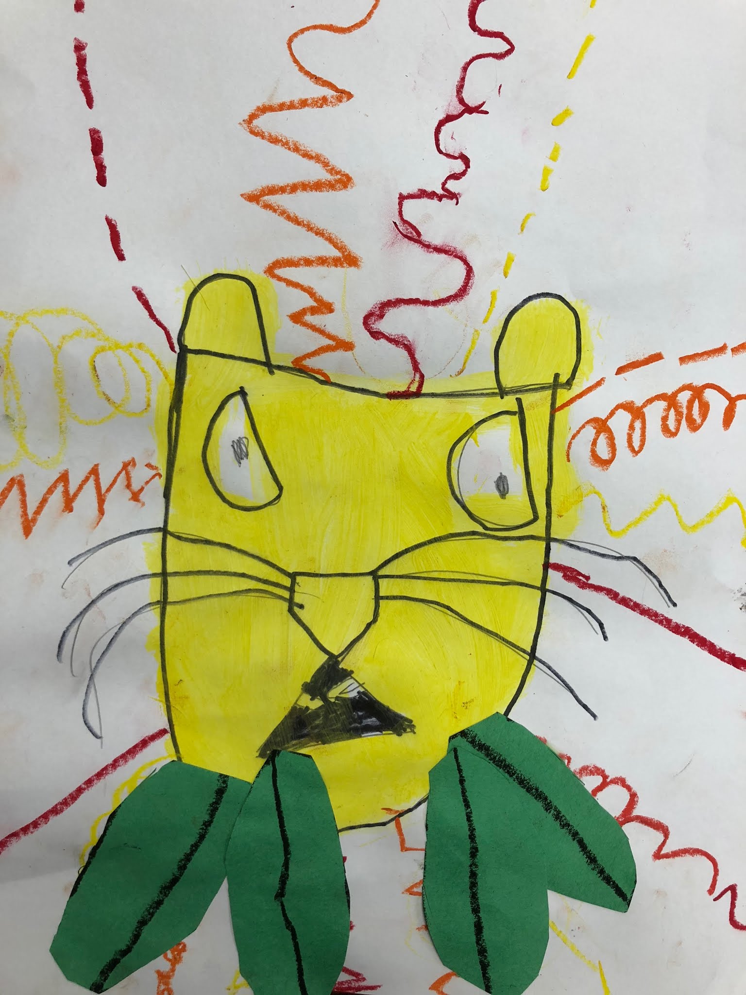 Mrs. Harris' art room Lions with Lines art lesson for kindergarten