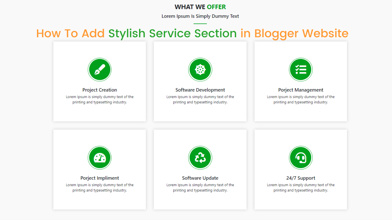 demo of stylish service section