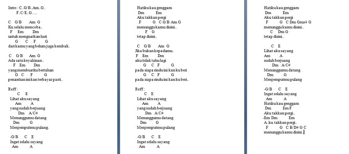 Lirik Lagu Anji Menunggu Kamu Chord Kunci Gitar Llckg