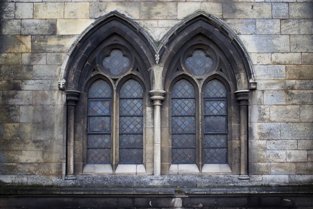 old church windows