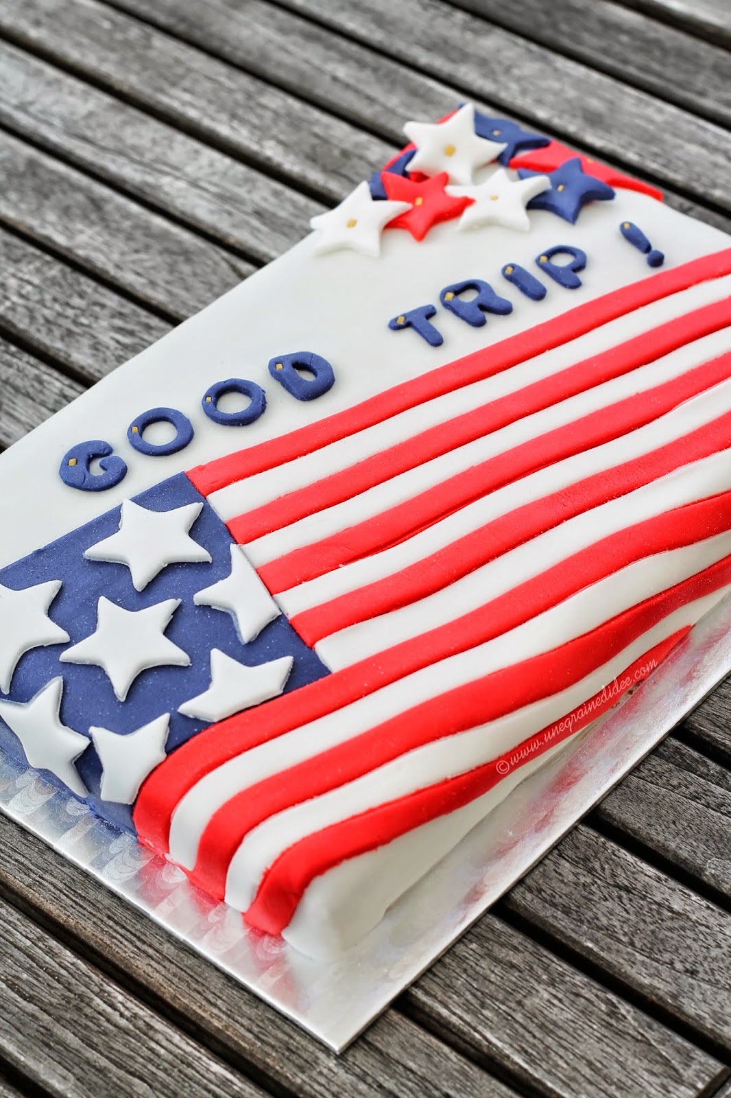 Cake Drapeau Américain "Good Trip" - Une Graine d'Idée